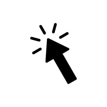 Click icon vector illustration. pointer arrow sign and symbol. cursor icon Illustrazione stock