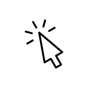 Click icon vector illustration. pointer arrow sign and symbol. cursor icon Stockillustratie