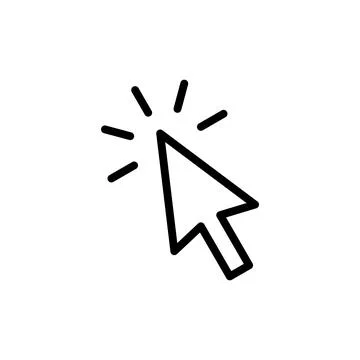 Click icon vector illustration. pointer arrow sign and symbol. cursor icon 스톡 일러스트