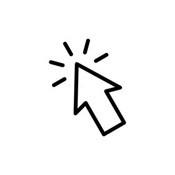 Click icon vector illustration. pointer arrow sign and symbol. cursor icon Stock Illustration