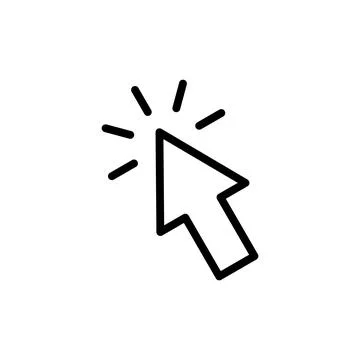 Click icon vector illustration. pointer arrow sign and symbol. cursor icon Stock Illustration