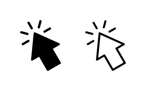 Click icon vector illustration. pointer arrow sign and symbol. cursor icon Illustrazione stock