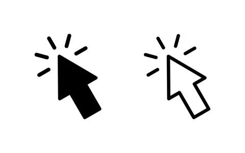 Click icon vector illustration. pointer arrow sign and symbol. cursor icon Stock Illustration