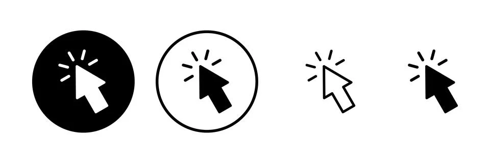 Click icon vector illustration. pointer arrow sign and symbol. cursor icon 스톡 일러스트