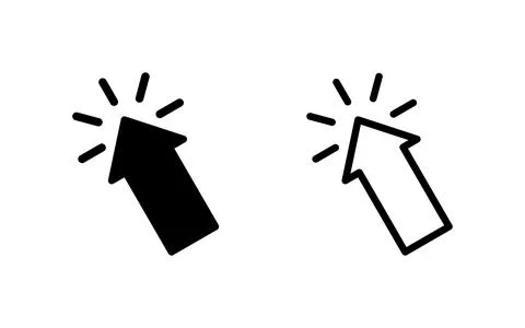 Click icon vector illustration. pointer arrow sign and symbol. cursor icon 스톡 일러스트