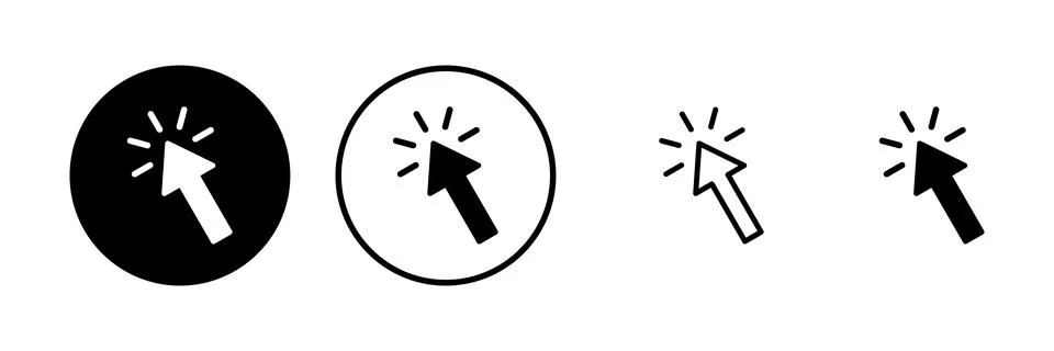 Click icon vector illustration. pointer arrow sign and symbol. cursor icon 스톡 일러스트