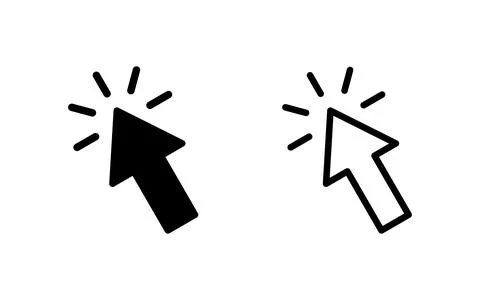 Click icon vector illustration. pointer arrow sign and symbol. cursor icon 스톡 일러스트