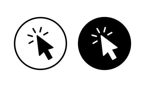 Click icon vector illustration. pointer arrow sign and symbol. cursor icon 스톡 일러스트