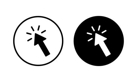 Click icon vector illustration. pointer arrow sign and symbol. cursor icon 스톡 일러스트