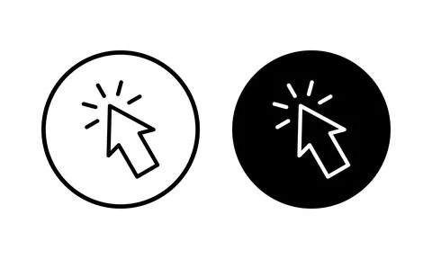 Click icon vector illustration. pointer arrow sign and symbol. cursor icon イラスト素材