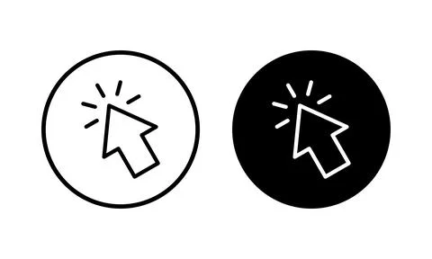 Click icon vector illustration. pointer arrow sign and symbol. cursor icon Stock Illustration