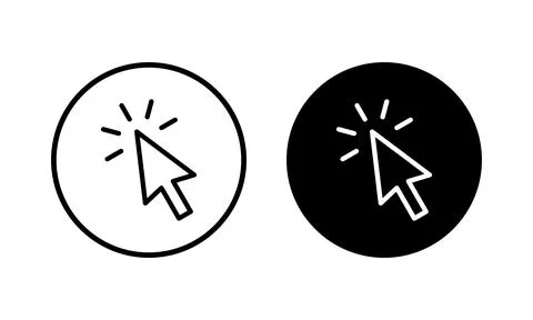 Click icon vector illustration. pointer arrow sign and symbol. cursor icon Illustrazione stock