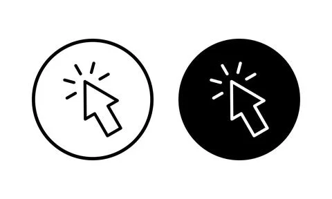 Click icon vector illustration. pointer arrow sign and symbol. cursor icon Stock Illustration