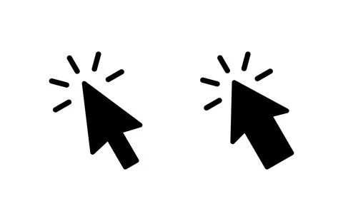 Click icon vector illustration. pointer arrow sign and symbol. cursor icon 스톡 일러스트