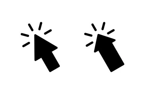 Click icon vector illustration. pointer arrow sign and symbol. cursor icon 스톡 일러스트