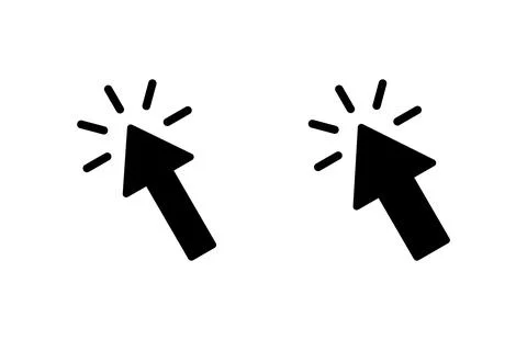 Click icon vector illustration. pointer arrow sign and symbol. cursor icon Stock Illustration