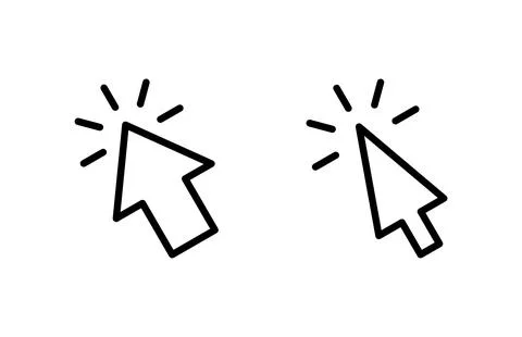 Click icon vector illustration. pointer arrow sign and symbol. cursor icon Illustrazione stock