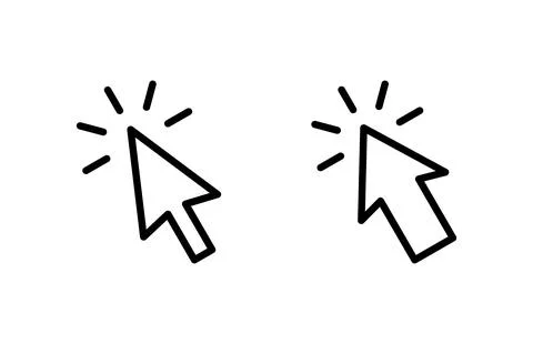 Click icon vector illustration. pointer arrow sign and symbol. cursor icon 스톡 일러스트
