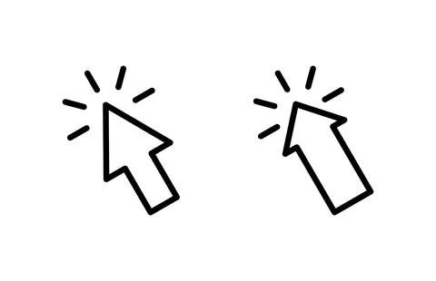 Click icon vector illustration. pointer arrow sign and symbol. cursor icon Stockillustratie