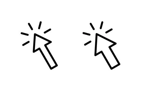 Click icon vector illustration. pointer arrow sign and symbol. cursor icon 스톡 일러스트