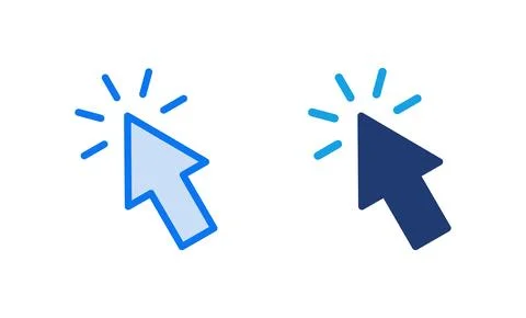 Click icon vector illustration. pointer arrow sign and symbol. cursor icon Stock Illustration