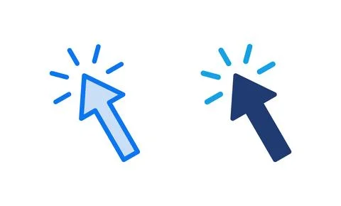 Click icon vector illustration. pointer arrow sign and symbol. cursor icon Stock Illustration