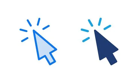 Click icon vector illustration. pointer arrow sign and symbol. cursor icon Stockillustratie