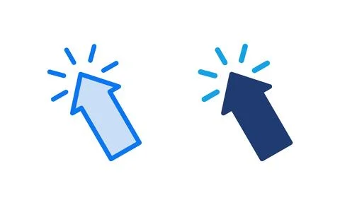 Click icon vector illustration. pointer arrow sign and symbol. cursor icon Illustrazione stock