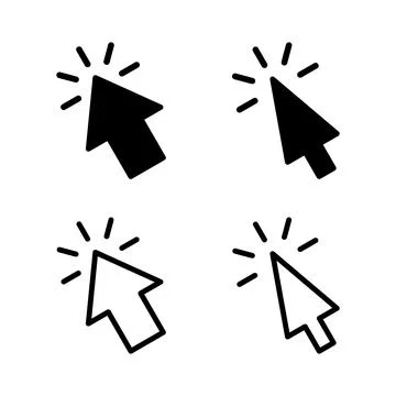 Click icon vector illustration. pointer arrow sign and symbol. cursor icon 库存插图