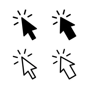 Click icon vector illustration. pointer arrow sign and symbol. cursor icon Stock Illustration