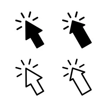 Click icon vector illustration. pointer arrow sign and symbol. cursor icon Stockillustratie