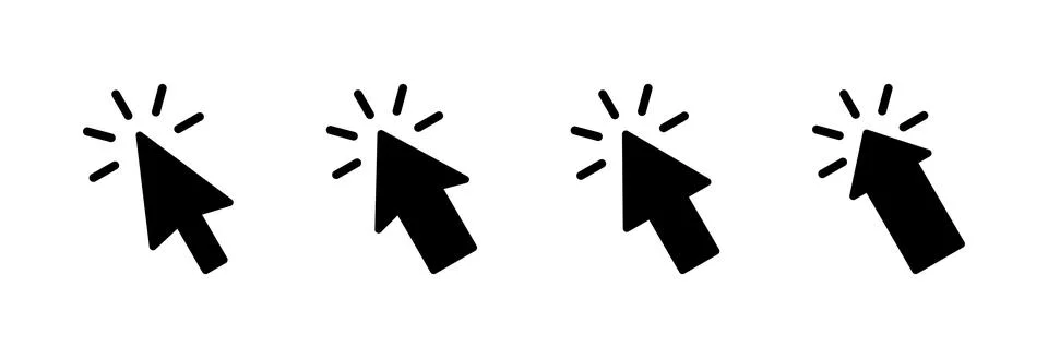 Click icon vector illustration. pointer arrow sign and symbol. cursor icon 스톡 일러스트