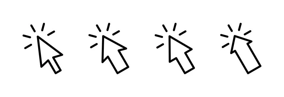 Click icon vector illustration. pointer arrow sign and symbol. cursor icon イラスト素材