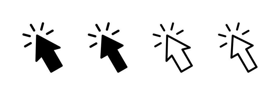 Click icon vector illustration. pointer arrow sign and symbol. cursor icon イラスト素材