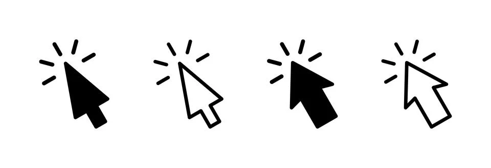 Click icon vector illustration. pointer arrow sign and symbol. cursor icon イラスト素材