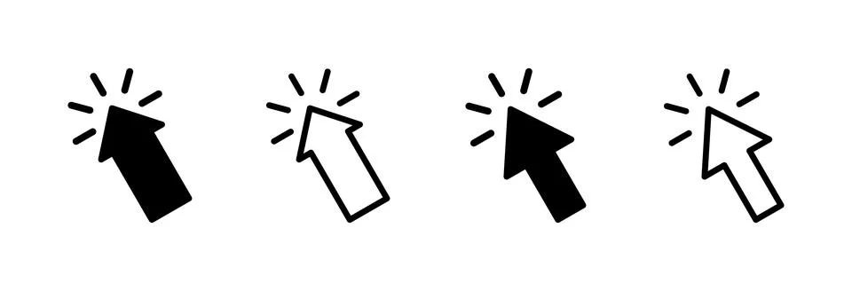 Click icon vector illustration. pointer arrow sign and symbol. cursor icon イラスト素材