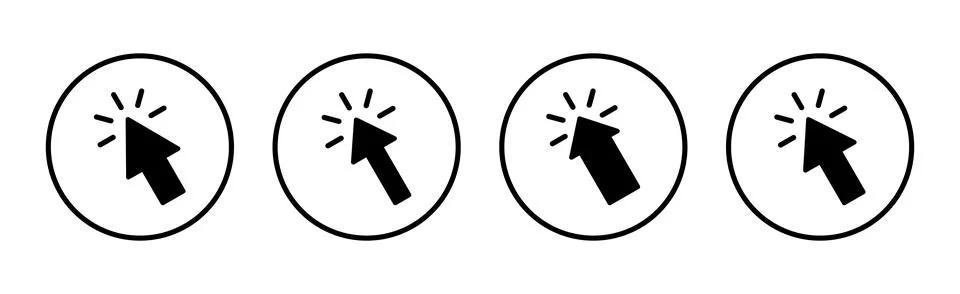 Click icon vector illustration. pointer arrow sign and symbol. cursor icon Иллюстрация