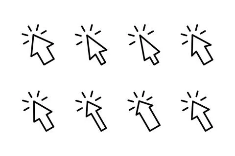 Click icon vector illustration. pointer arrow sign and symbol. cursor icon イラスト素材