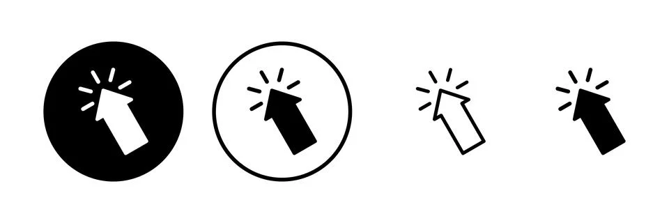 Click icon vector illustration. pointer arrow sign and symbol. cursor icon Stock Illustration