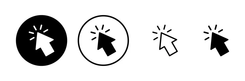 Click icon vector illustration. pointer arrow sign and symbol. cursor icon Stock Illustration