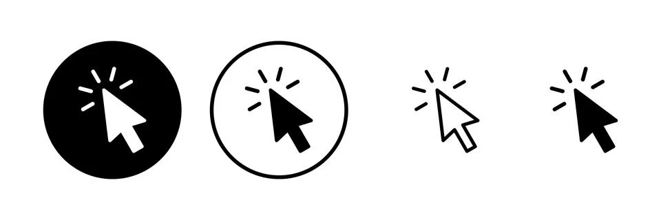 Click icon vector illustration. pointer arrow sign and symbol. cursor icon Stock Illustration