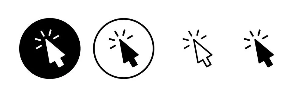 Click icon vector illustration. pointer arrow sign and symbol. cursor icon Stock Illustration
