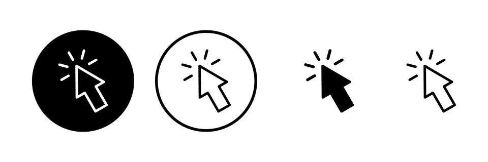 Click icon vector illustration. pointer arrow sign and symbol. cursor icon Stock Illustration