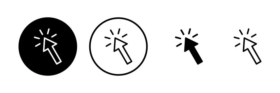 Click icon vector illustration. pointer arrow sign and symbol. cursor icon イラスト素材