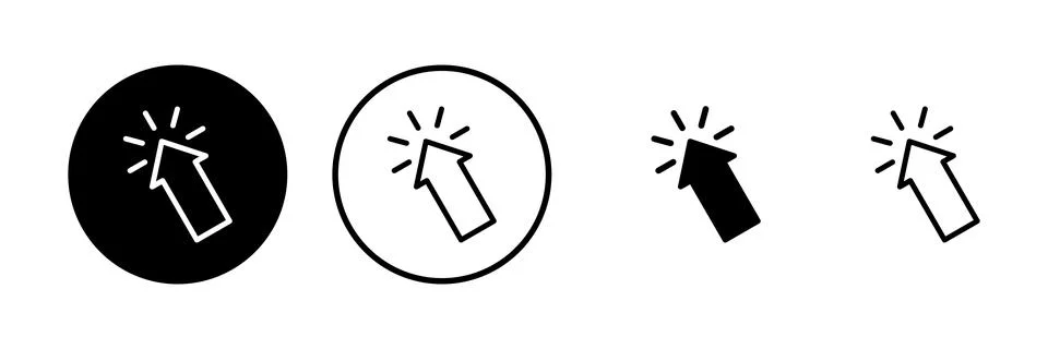 Click icon vector illustration. pointer arrow sign and symbol. cursor icon Stock Illustration
