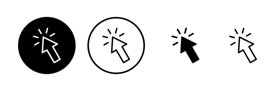 Click icon vector illustration. pointer arrow sign and symbol. cursor icon Stock Illustration
