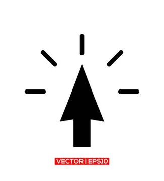 Click icon vector logo symbol or illustration. Stock Illustration