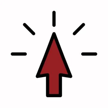 Click icon vector logo symbol or illustration. 스톡 일러스트