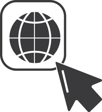 Click  icon vector logo template Illustrazione stock