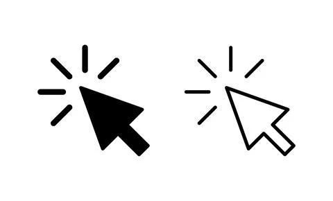 Click icon vector. pointer arrow sign and symbol. cursor icon Stock Illustration